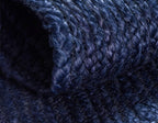 Unique Loom Braided Jute Collection Area Rug - Dhaka (9' x 12' Rectangle, Navy Blue)