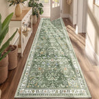 Yamaziot Washable Runner Rug 3x10 – Large Floral Non Slip Boho Hallway Runner - Image 6