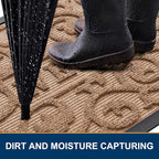 Smiry Welcome Door Mat Outside Entrance, Heavy Duty Trap Dirt and Moisture Easy - Image 3