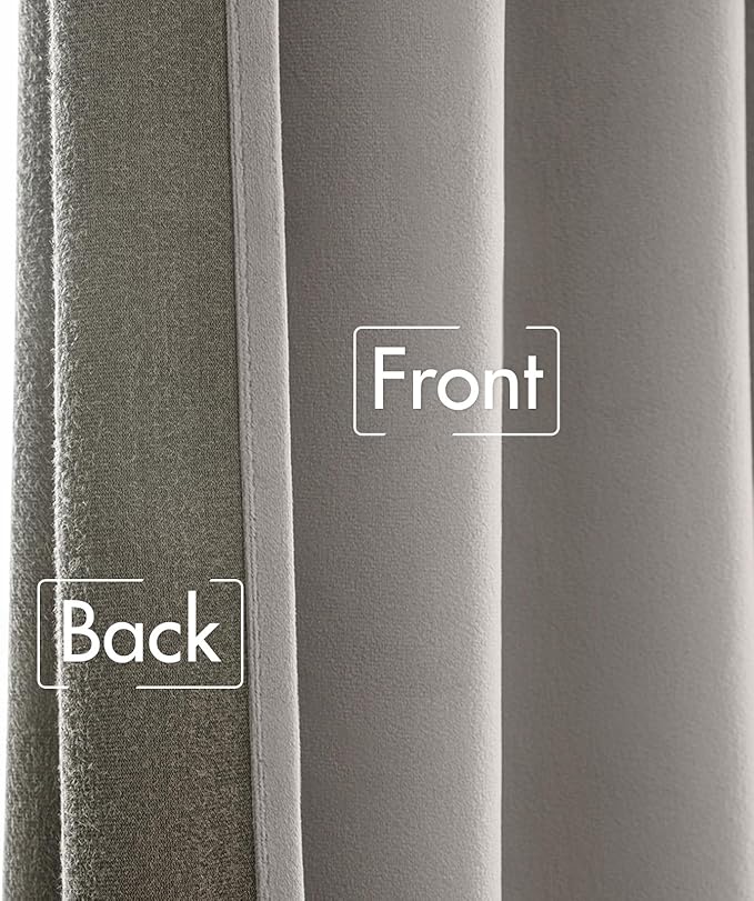 MIULEE Silver Gray Velvet Curtains 108 inches - Image 6