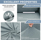 ZNSAYOTX 1 Piece Jacquard Chair Slipcovers - Image 4