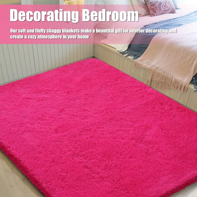 Shag Area Rug for Bedroom 3x5, Fluffy Area Rugs for Living Room, Soft Fuzzy Rug - Image 8
