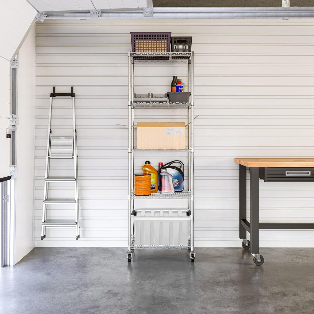 UltraDurable 5-Tier NSF Wire Shelving Unit, 24"W x 18"D x 75"H
