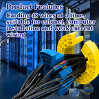 Wire Comb for Network Ethernet Cable Management Organizer Tool with Cat5 Cat6 Wire Straightener Low Voltage PSU Organizing Tool (2 Pack Yellow Blue)