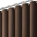 Dynamene Waffle Shower Curtain 256 GSM Heavy Duty Fabric 72"x72" Brown