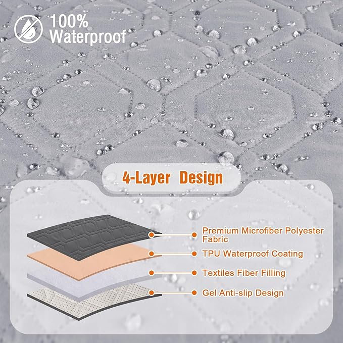 VANSOFY Waterproof Recliner Couch Covers, Sofa Covers 1-Piece Washable - Image 6