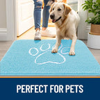 OLANLY Dog Door Mat for Muddy Paws 36x24, Paw Print Design, Absorbs Moisture - Image 6