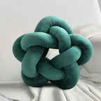 Star Knot Pillow Emerald Green Soft Plush Throw Pillow for Couch Bed