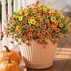 Homsunny Artificial Fall Flowers for Outdoor Planters Fake Mums Home Decor