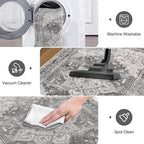 Yamaziot Washable Runner Rug, 2x10 Non-Slip Boho Vintage Hallway Rug Runner - Image 6