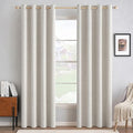 MIULEE 90 Inches Linen Textured Curtains by MIULEE