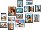 DUENPY 15 Pack Mixed Size Gallery Collage Frame Black