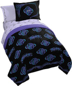 Kpop Demon Hunters Huntrix Twin Comforter Set 5 Piece Kids Bedding, Black