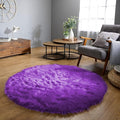 Latepis Round Area Rugs 6ft Washable Fur Rugs by Latepis