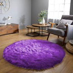 Latepis Round Area Rugs 6ft Washable Fur Rugs by Latepis