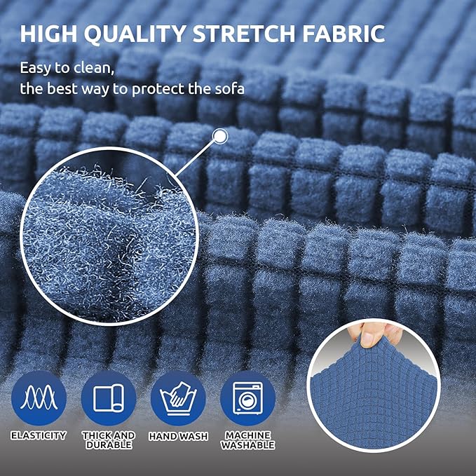 KEKUOU Stretch Sofa Cover Slipcover ，Couch Covers - Image 5