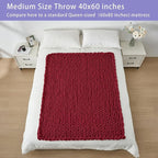 Bigacogo Chunky Knit Throw Blanket - Image 5