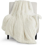 Bedsure GentleSoft Fuzzy Sherpa Faux Fur Twin Blanket Cream Cozy Gifts by BEDSURE
