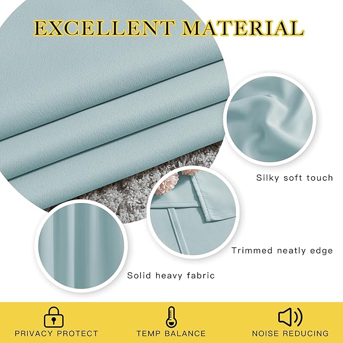 NICETOWN Sky Blue Curtains for Kids Room - Image 3