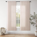 Natural White Linen Curtains 72 Inches Long by Nanspring