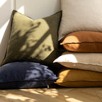 Foindtower Decorative Linen Lumbar Throw Pillow Covers 12x20 Natural Beige