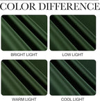 NICETOWN Dark Green Blackout Cafe Satin Curtains - Image 5