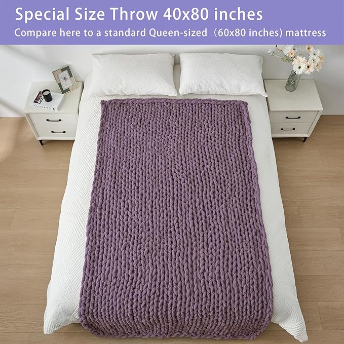 Bigacogo Chunky Knit Throw Blanket - Image 6