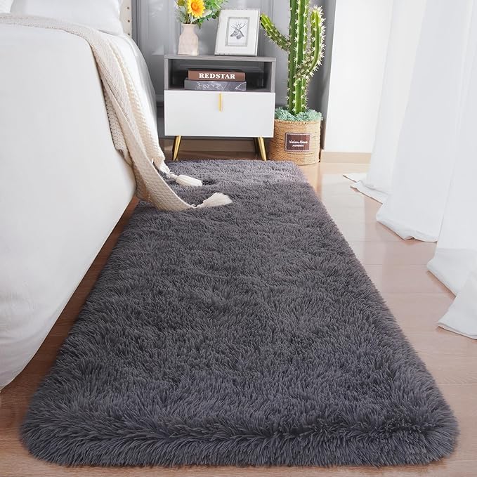 Chicrug Soft Runner Rugs for Bedroom Living Room Plush Fluffy Rug 2x8 Feet by ChicrugHomeDecor