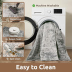 9 x 12 Area Rugs for Living Room, Machine Washable Non Slip Rug Ultra Soft Low - Image 6