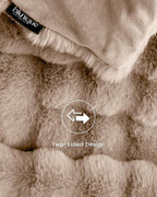 Ultra Soft Cozy Faux Fur Throw Blanket, Fuzzy Plush Thick Bubble Blanket - Image 6
