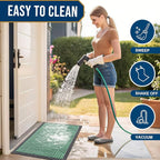 Smiry Front Door Mat Outside Entrance, Heavy Duty Sturdy Natural Rubber Doormat - Image 6