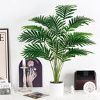 Der Rose 28" Fake Palm Tree, Artificial Plants Indoor in Modern White Pot