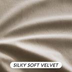RYB HOME Camel Beige Velvet Curtains - Image 3