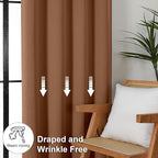 Simplebrand Ava Sun Baked Short Blackout Curtains - Image 7
