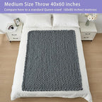Bigacogo Chunky Knit Throw Blanket - Image 5