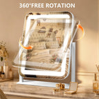 Ratsamee Rechargeable Vanity Mirror, 8000mAh 13"×15" Makeup Mirror