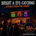 LOLStar Halloween Window Lights, 3 Pack Pumpkin, Spider, Witch Hat Lights