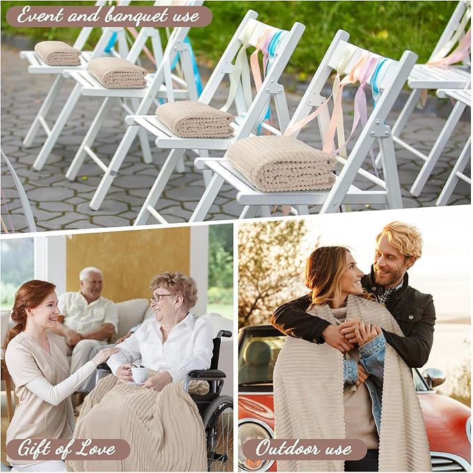 Buryeah 6 Pcs Flannel Throw Blanket Bulk 50 x 60 in Sleepover Blanket Outdoor - Image 6