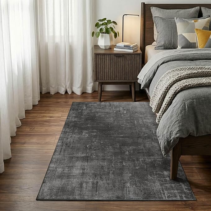 Latte&Fog 3x5 Entryway Rug Indoor, Modern Abstract Washable Area Rug, Boho Non - Image 2