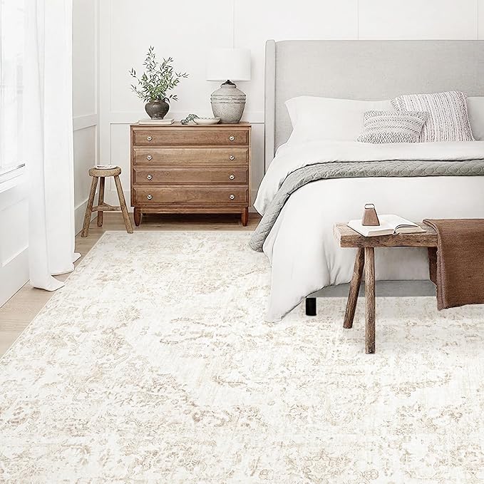 9x12 Area Rugs for Living Room:Washable Rug Vintage Large Rugs Soft Non Slip - Image 3