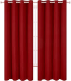 LEMOMO Blackout Curtains 66 x 84 inch/Red Curtains Set of 2 Panels/Thermal - Image 2
