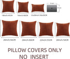 Fancy Homi 2 Packs Rust Lumbar Decorative Throw Pillow Covers 12x20 Inch - Image 8
