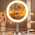8" Rechargeable Makeup Mirror, 1X/10X Magnifying Vanity Mirror with Light