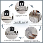 MYSKY HOME Boho Couch Cover for Dogs Washable Grey Abstract Couch Sofa - Image 5