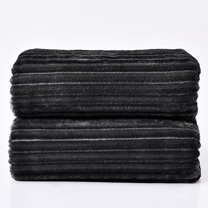 BEDELITE Fleece Throw Blanket for Couch – 3D Ribbed Jacquard Soft and Warm - Image 7