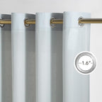 NICETOWN Light Cyan Linen Curtains - Image 2