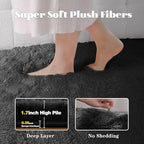 2x6 Runner Rug for Bedroom: Fluffy Shag Soft Washable Rugs Small Fuzzy Plush - Image 3