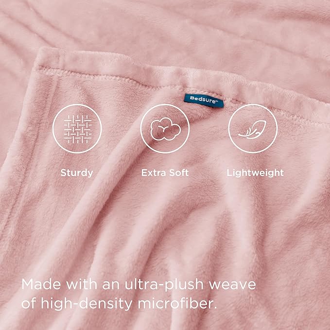 Bedsure GentleSoft Pink Throw Blanket - Image 4