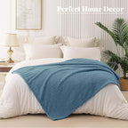 Whale Flotilla Extra Large Fuzzy Fleece Throw Blanket - Image 4