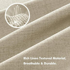 MIULEE 100% Blackout Linen Curtains - Image 3